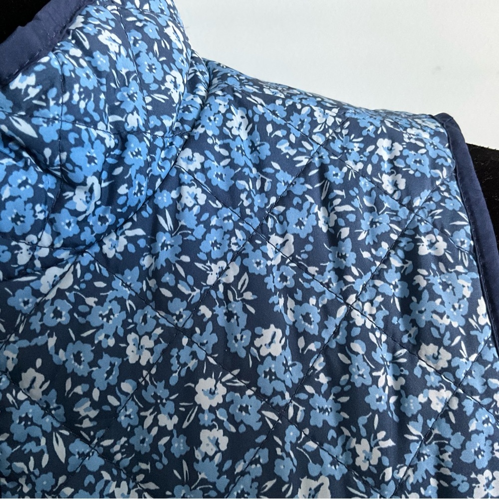 SALE! J.Crew Size 10-12 Floral Quilted Zip Vest Flowers Fabric CrewCuts - Picture 5 of 9